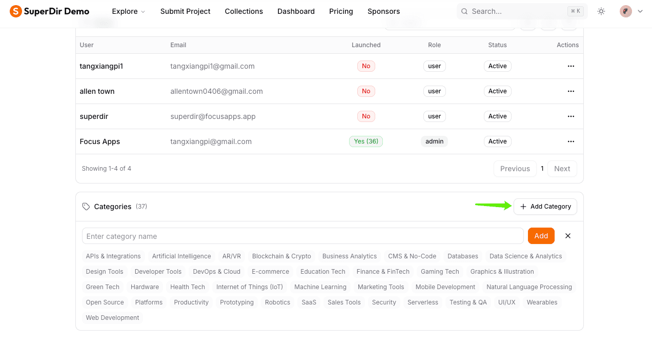 Admin Dashboard